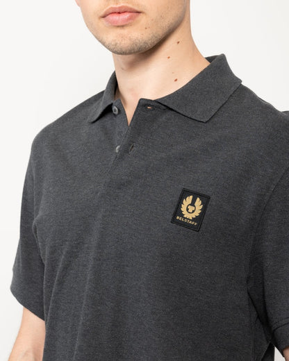 Belstaff Short Sleeved Mens Polo - Charcoal Heather