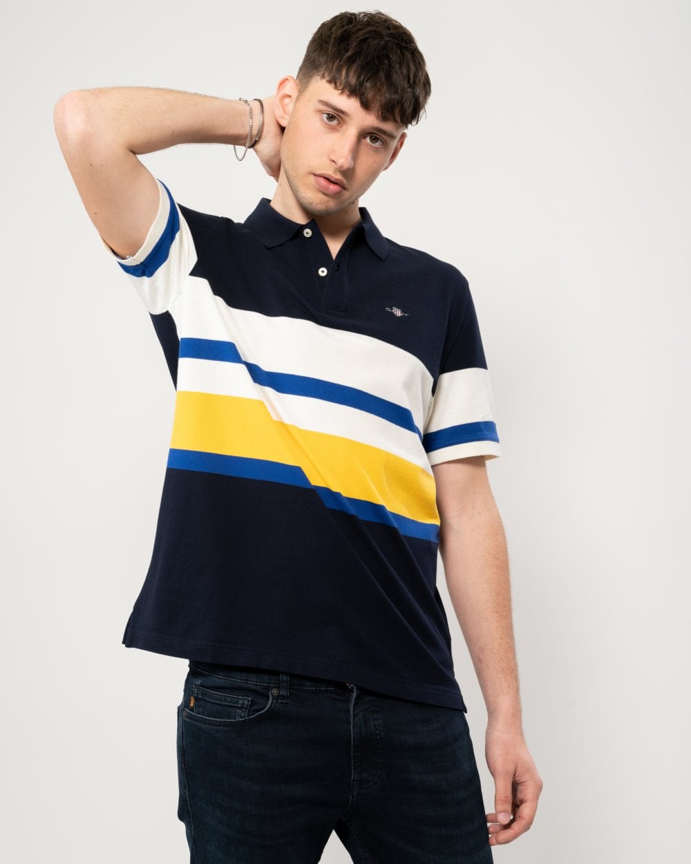 GANT GANT Mens Multistripe Washed Polo