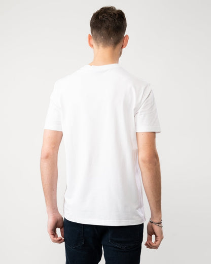 BOSS Green Tee Mens Stretch Cotton T-Shirt with Contrast Logo - Natural 102