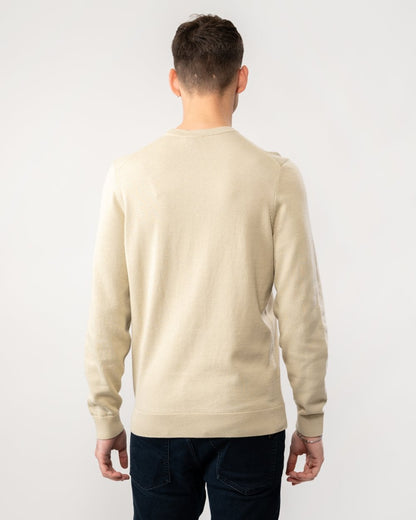 HUGO San Cassius Mens Crew Neck Sweater - Open Beige 281
