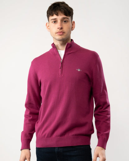 GANT Mens Classic Cotton Half zip Jumper