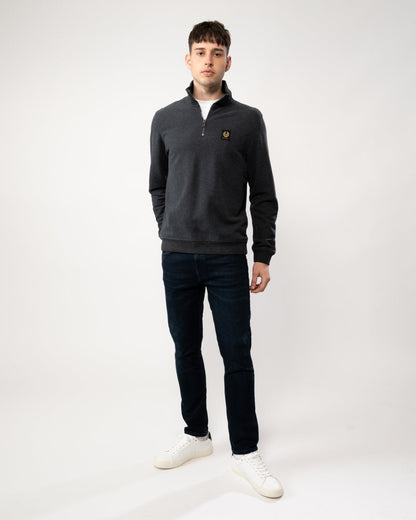 Belstaff Quarter Zip Sweatshirt - Charcoal Heather