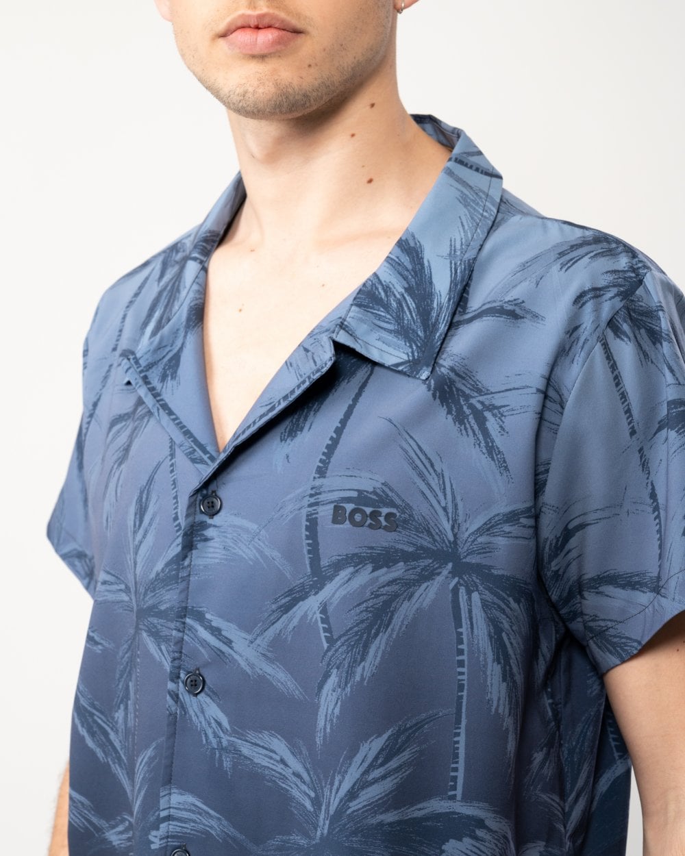 BOSS Orange BOSS Orange Zen Mens Palm Tree Print Beach Shirt
