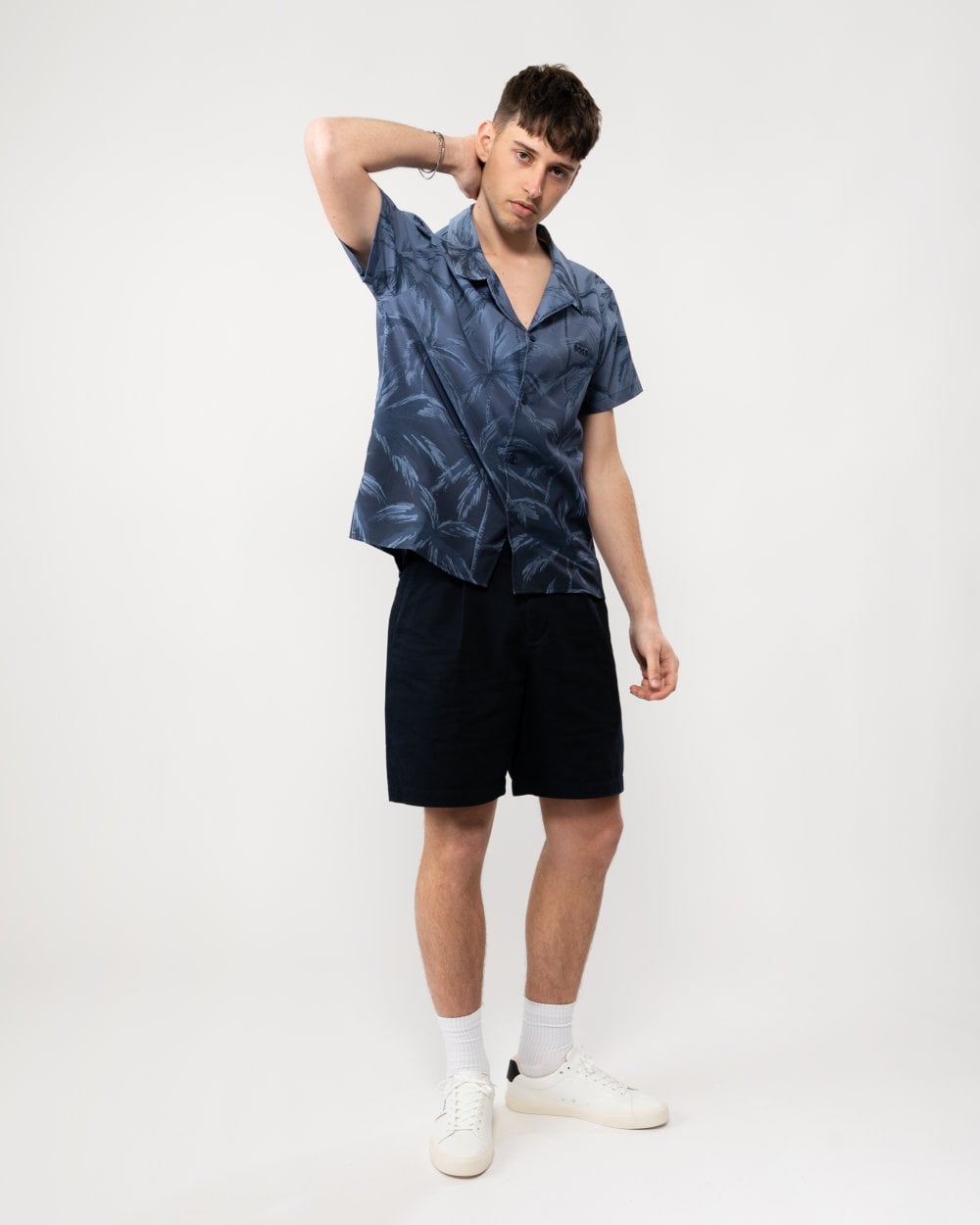BOSS Orange BOSS Orange Zen Mens Palm Tree Print Beach Shirt