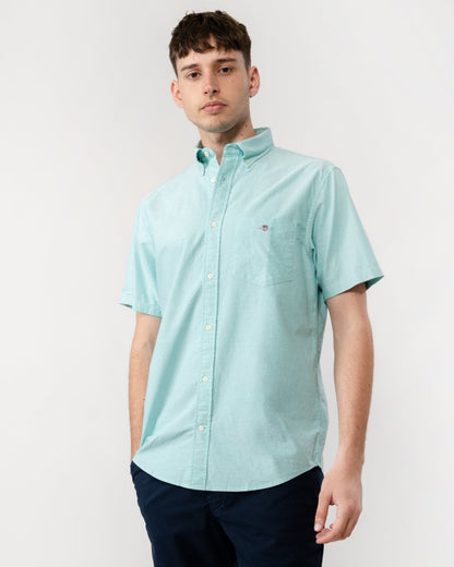 GANT Mens Regular Fit Short Sleeve Oxford Shirt