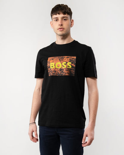 BOSS Orange Te Building Mens Graphic Print T-Shirt