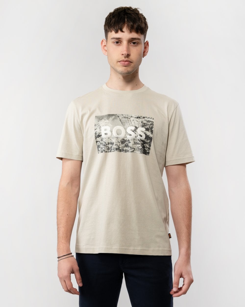 BOSS Orange Te Building Mens Graphic Print T-Shirt