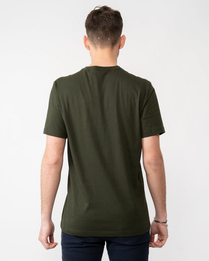 Belstaff Short Sleeved Mens Logo Patch T-Shirt - Tile Green