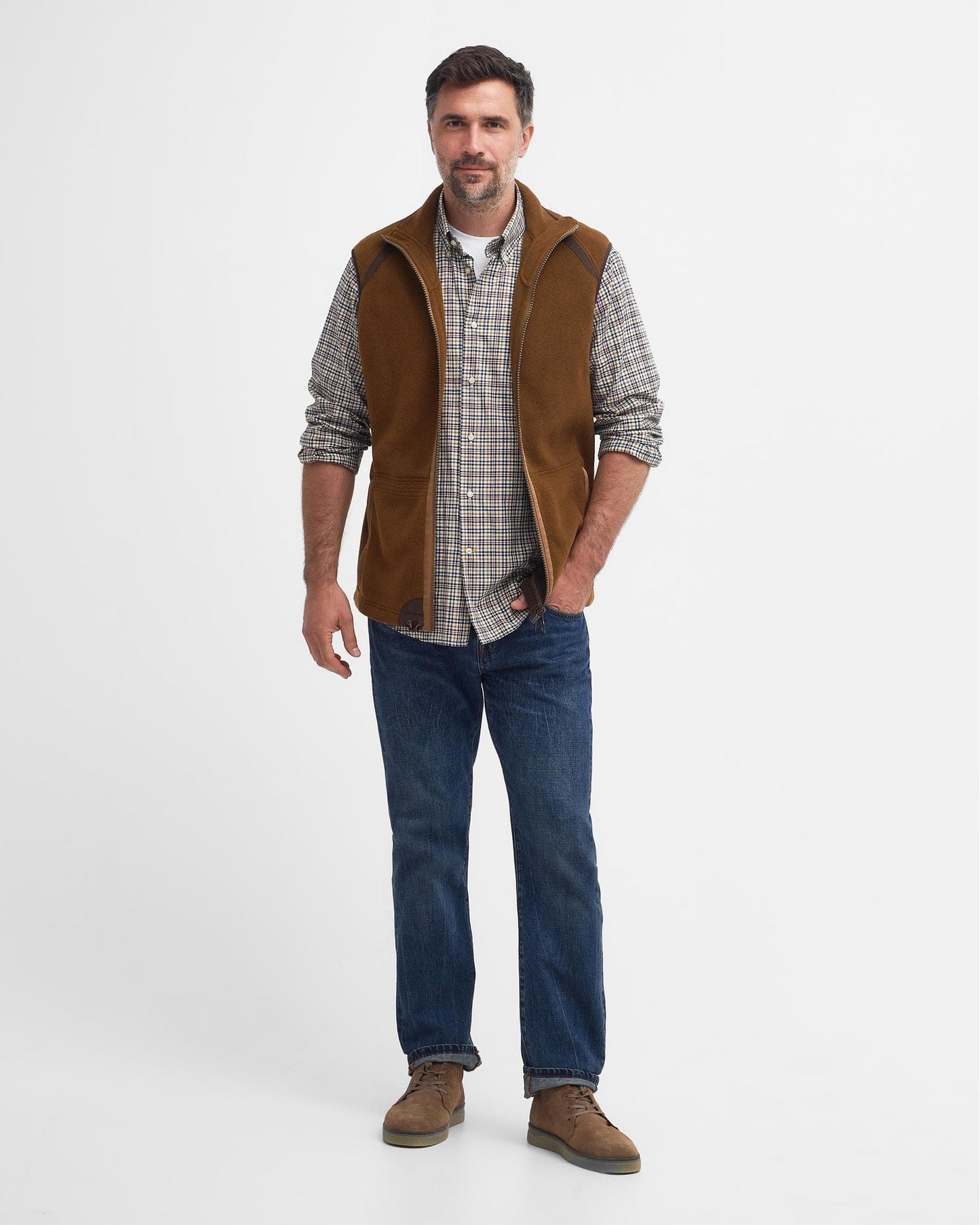 Barbour Langdale Mens Gilet - Rust Brown