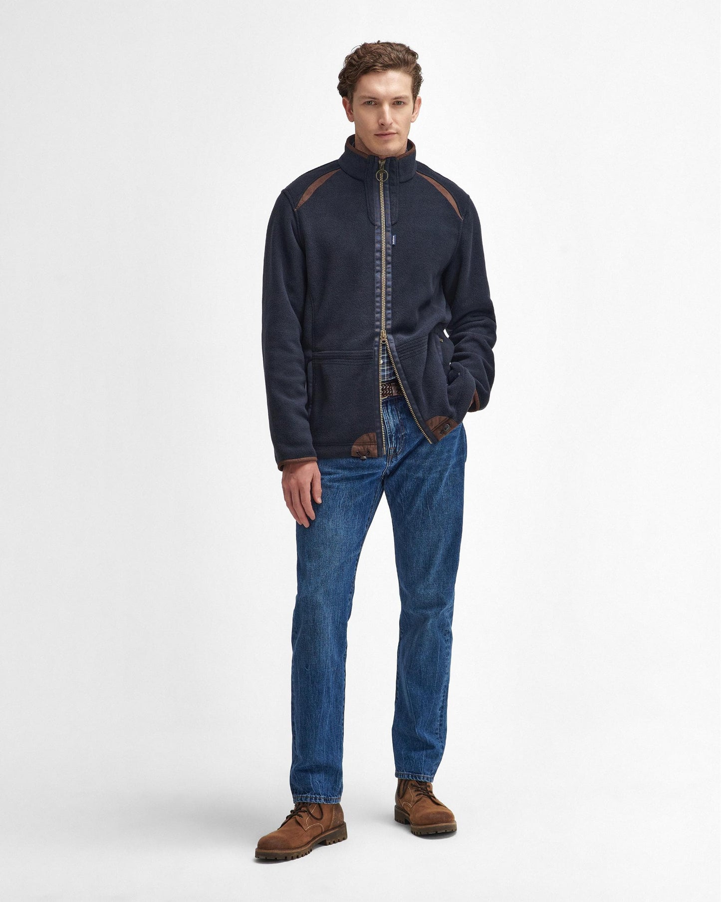 Barbour Langdale Mens Fleece Jacket - Navy