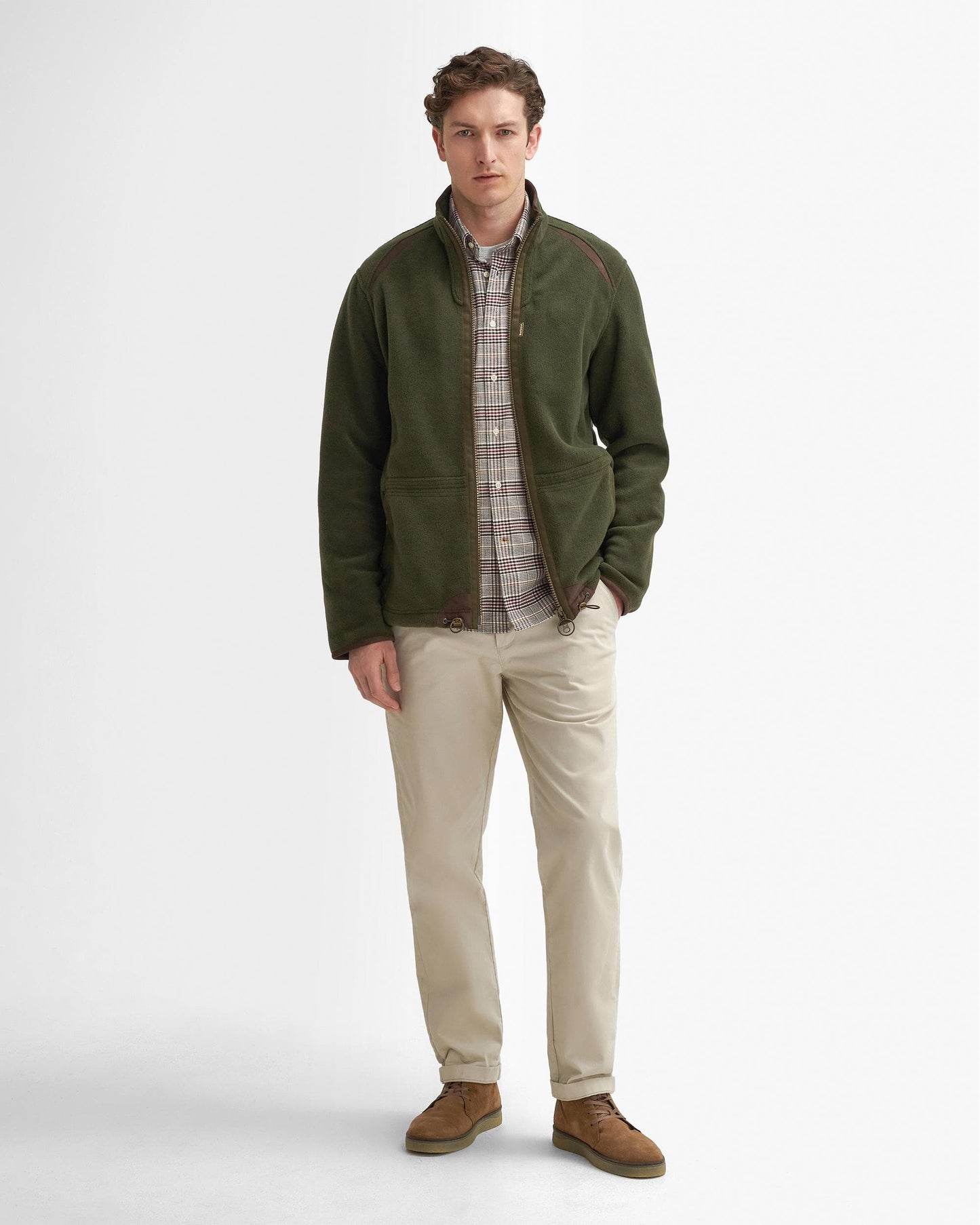 Barbour Langdale Mens Fleece Jacket - Forest