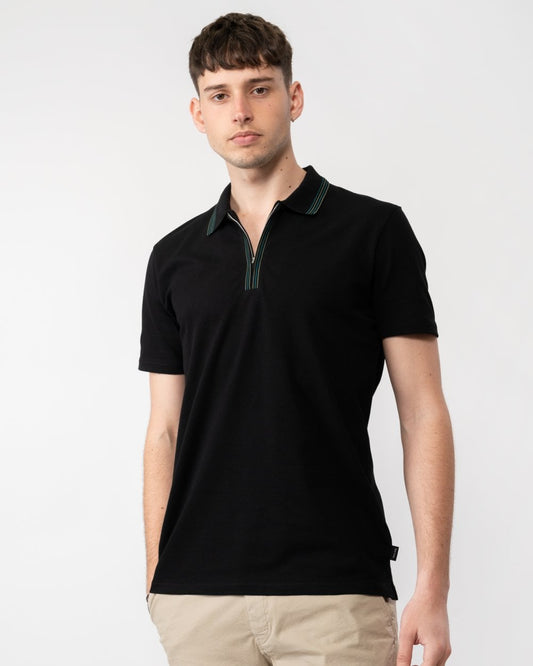Paul Smith PS Paul Smith Mens Regular Fit Short Sleeve Zip Polo