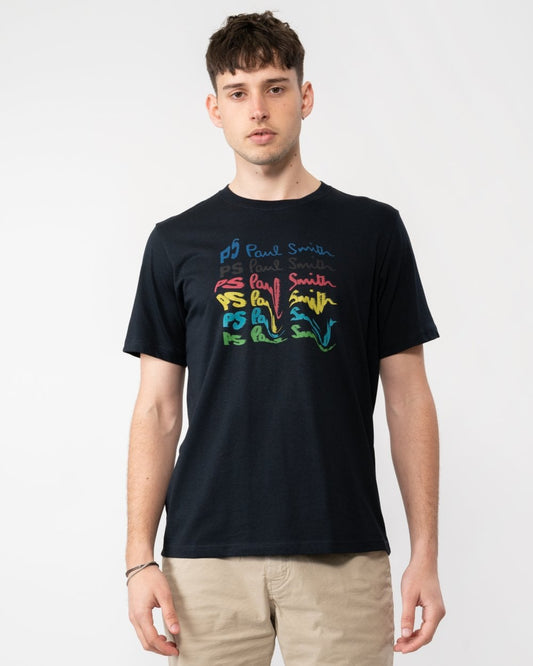 PS Paul Smith Mens Regular Fit Short Sleeve PS Graphic T-Shirt