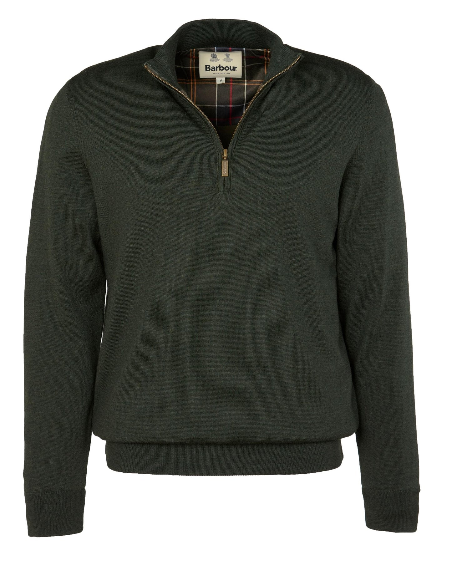 Barbour Gamlin Mens Half Zip Jumper - Olive