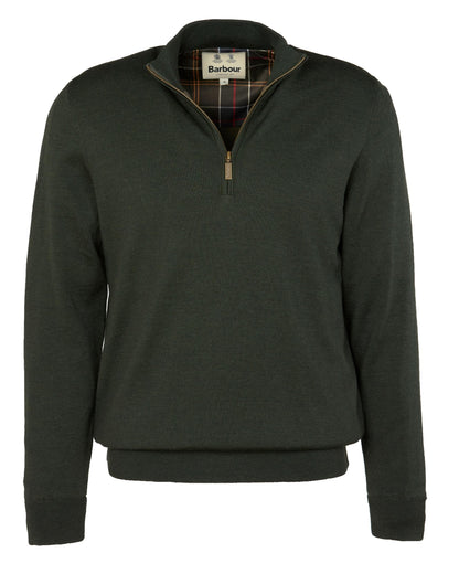 Barbour Gamlin Mens Half Zip Jumper - Olive