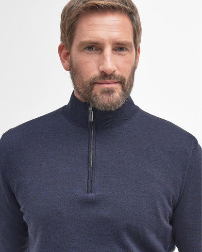 Barbour Gamlin Mens Half Zip Jumper - Navy