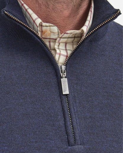 Barbour Gamlin Mens Half Zip Jumper - Navy