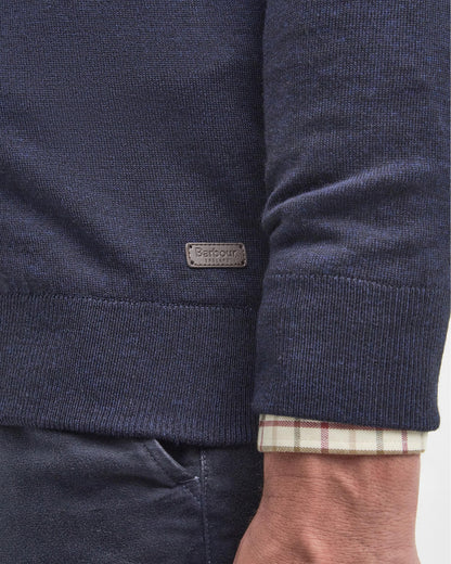 Barbour Gamlin Mens Half Zip Jumper - Navy