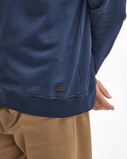 Barbour Nelson Mens Half Zip Sweatshirt - Navy
