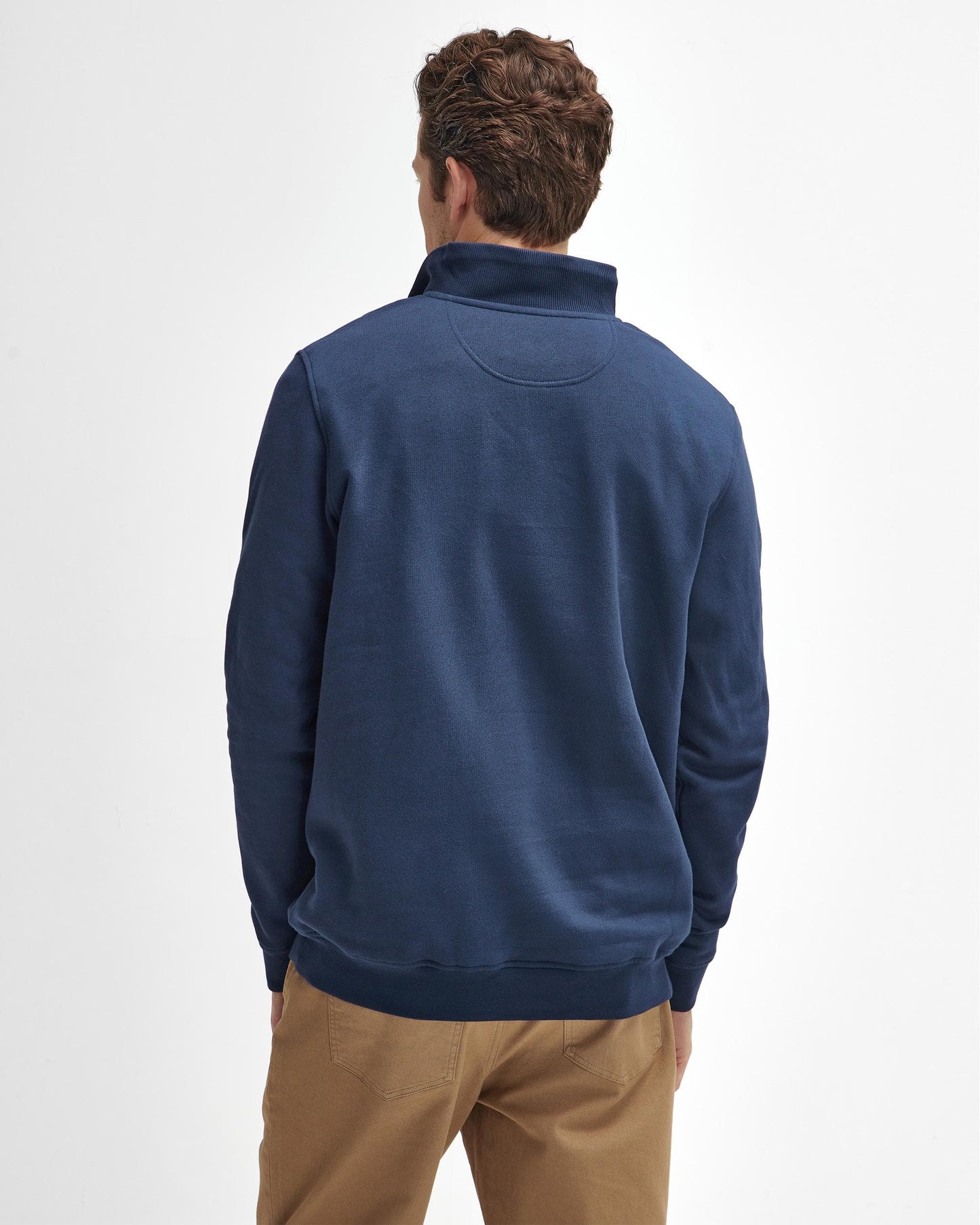 Barbour Nelson Mens Half Zip Sweatshirt - Navy