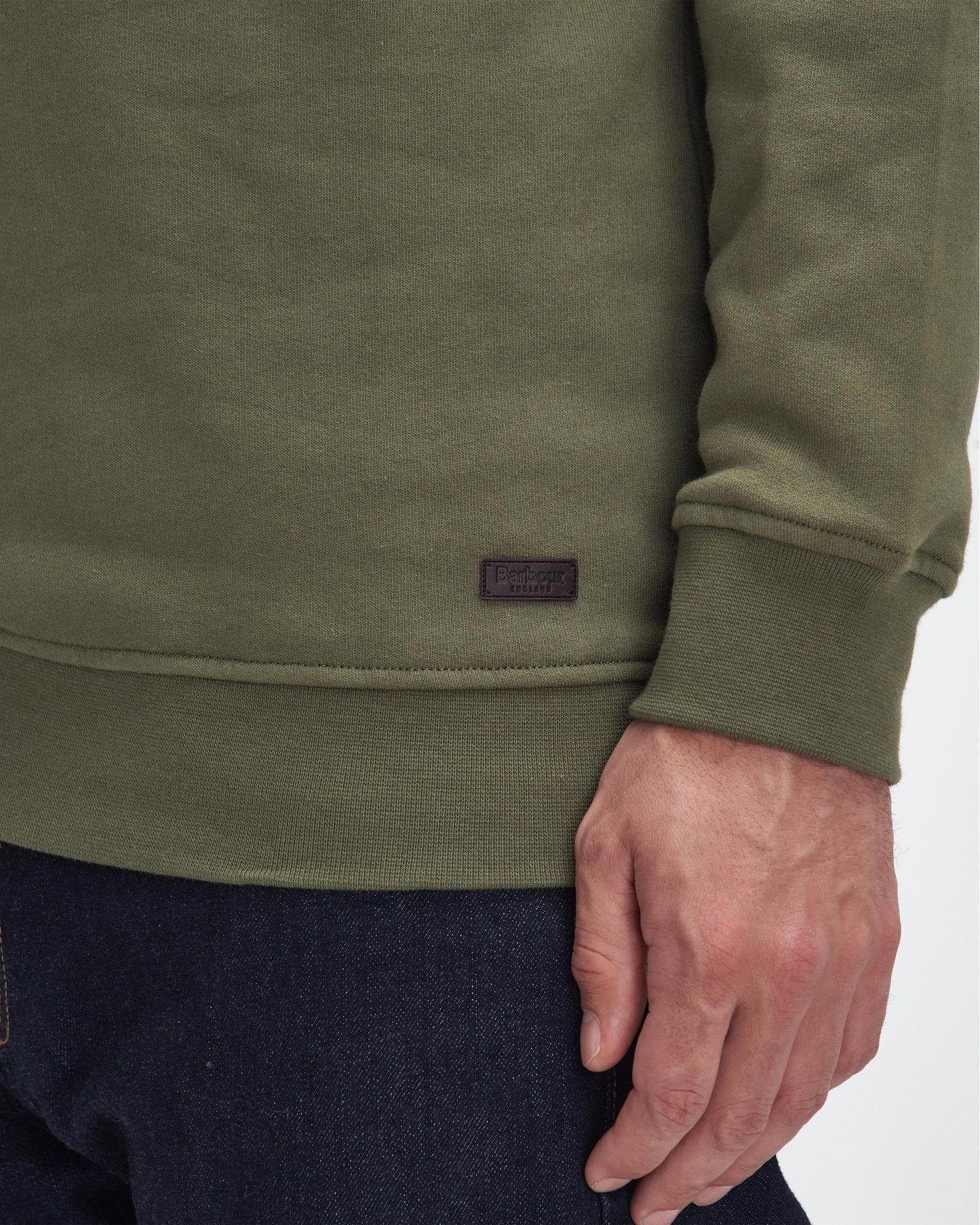 Barbour Nelson Mens Half Zip Sweatshirt - Ivy Green