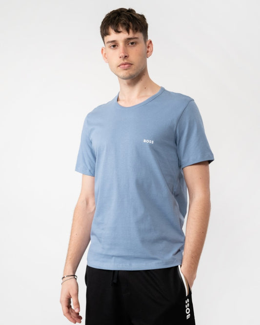 BOSS Orange TShirtRN Mens Three-pack of Cotton Underwear T-Shirts with Embroidered Logos