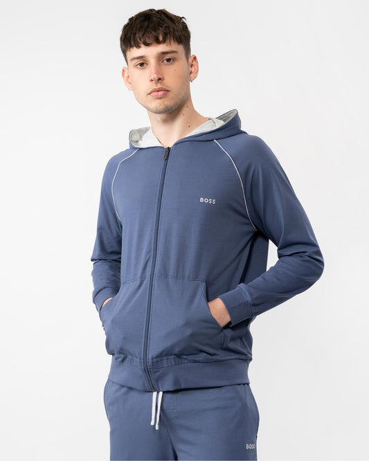 BOSS Orange BOSS Orange Mix&Match Mens Full Zip Loungewear Hoodie in Stretch Cotton with Embroidered Logo