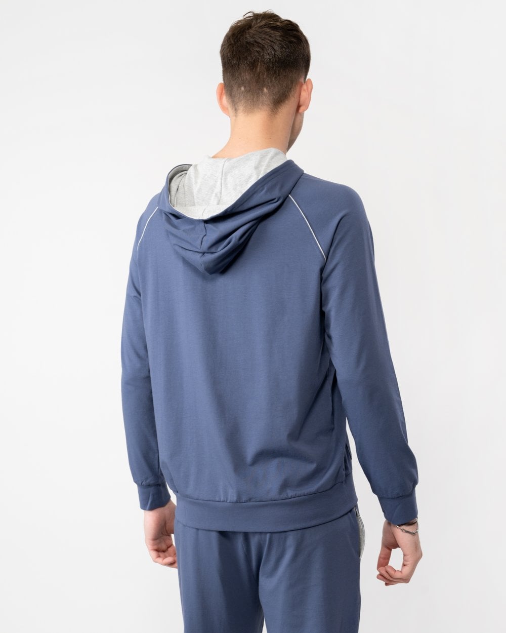 BOSS Orange BOSS Orange Mix&Match Mens Full Zip Loungewear Hoodie in Stretch Cotton with Embroidered Logo