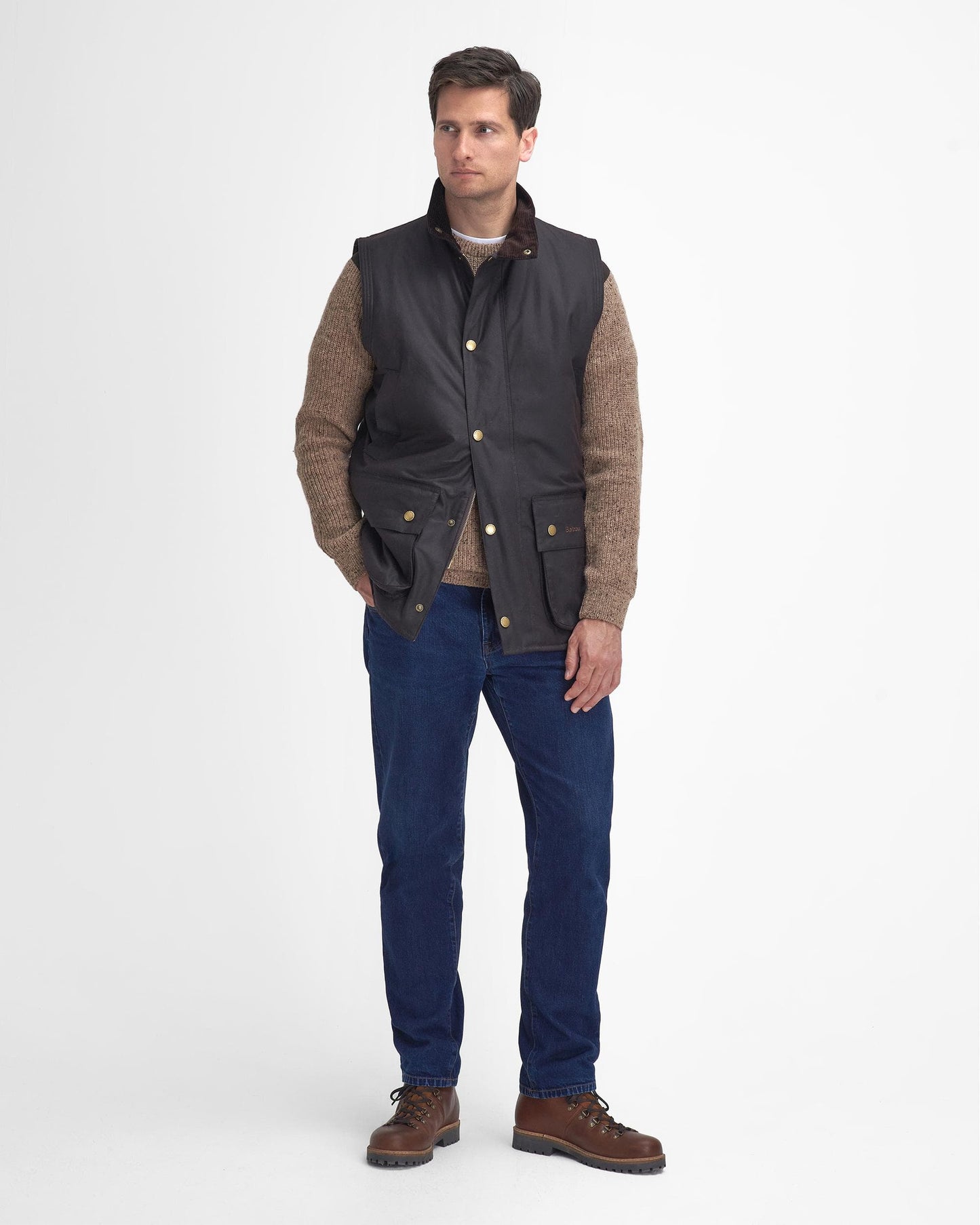 Barbour Westmorland Mens Wax Gilet - Rustic