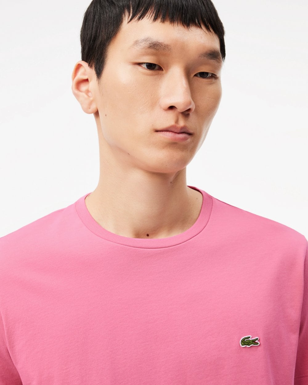 Lacoste Mens Crew Neck Pima Cotton Jersey T-Shirt - Reseda Pink 2R3