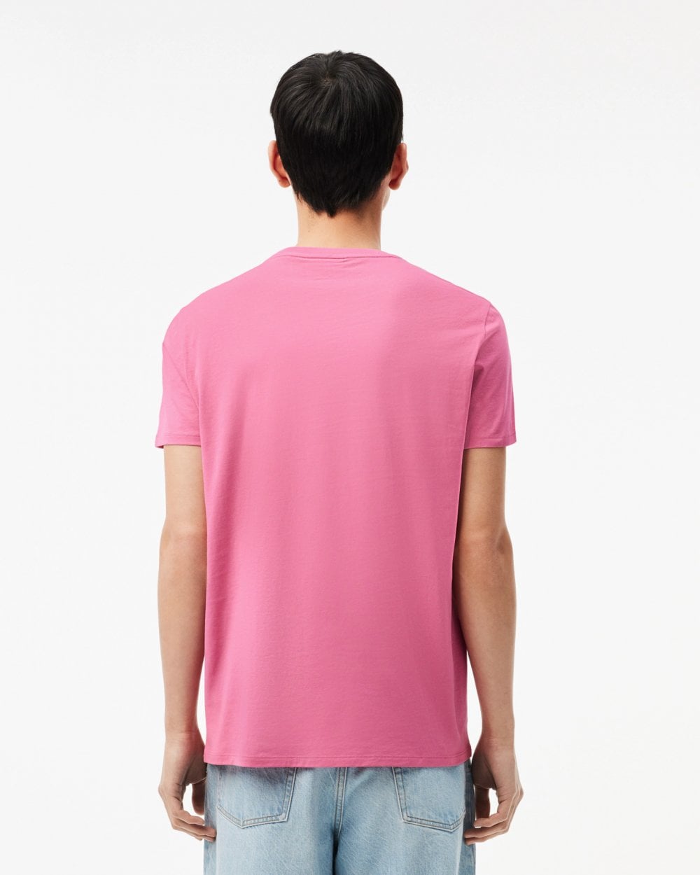 Lacoste Mens Crew Neck Pima Cotton Jersey T-Shirt - Reseda Pink 2R3