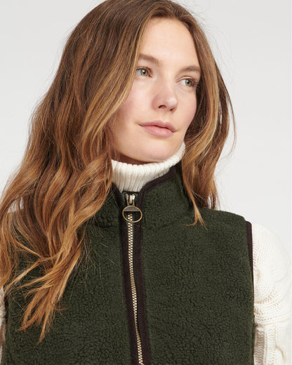 Barbour Burford Womens Fleece Gilet - Olive/Classic