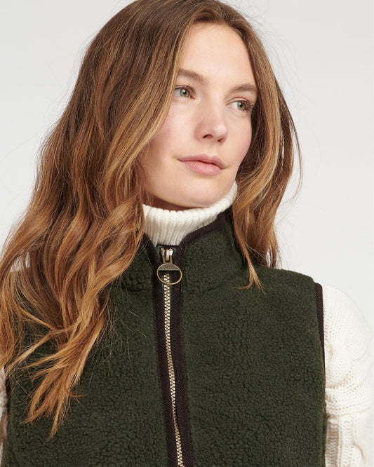 Barbour Burford Womens Fleece Gilet - Olive/Classic