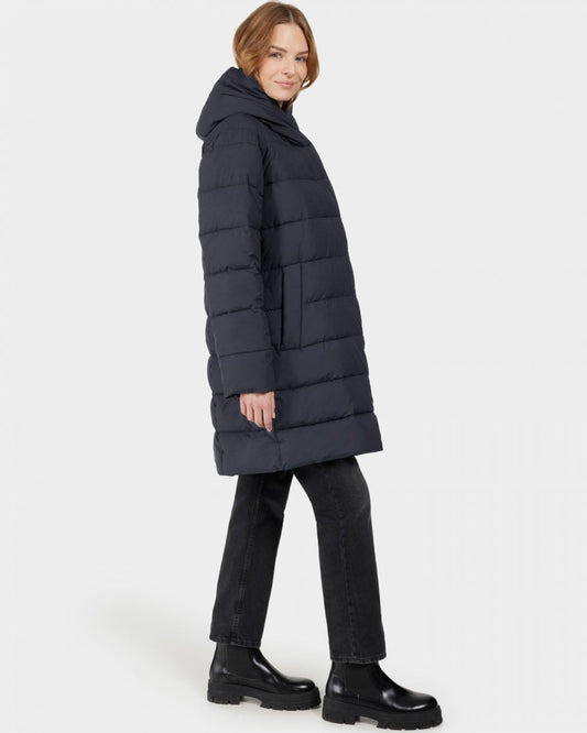 Didriksons Nella Womens Puffer Parka - Dark Night Blue 999