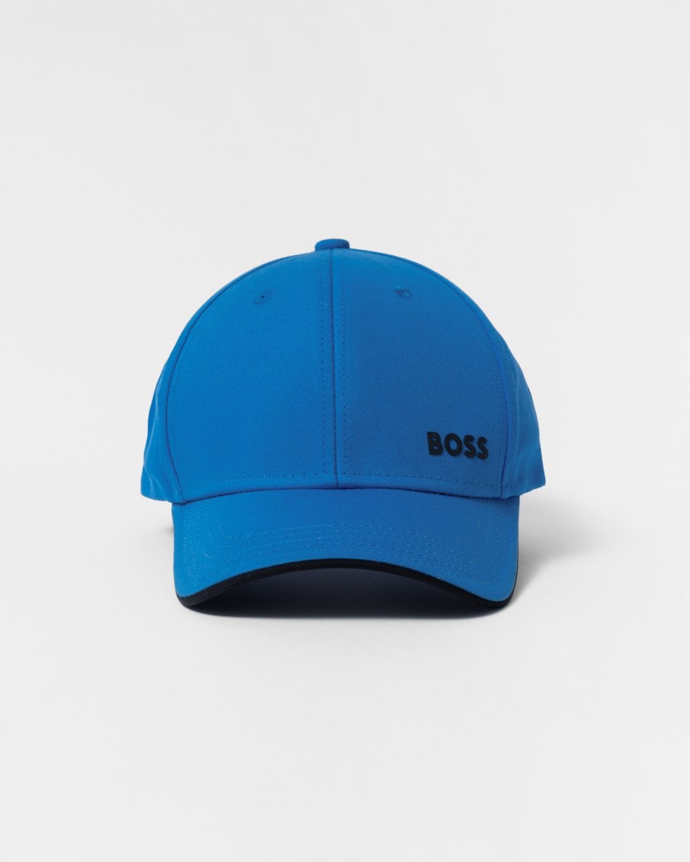 BOSS Green Bold Mens Logo-Print Cap In Cotton Twill - Open Blue 461