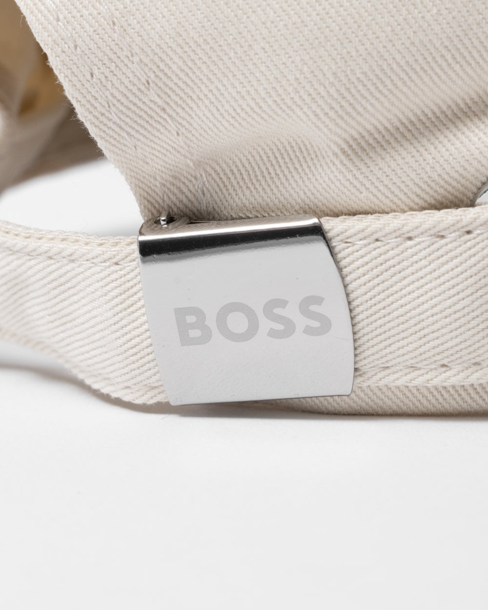 BOSS Green Bold Mens Logo-Print Cap In Cotton Twill - Open White 131