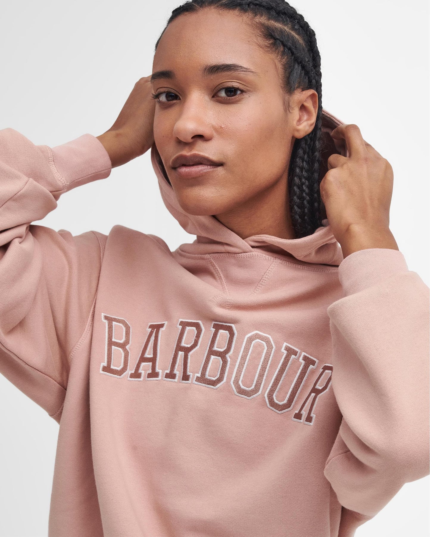 Barbour Northumberland Womens Hoodie - Mahogany Rose