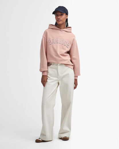 Barbour Northumberland Womens Hoodie - Mahogany Rose