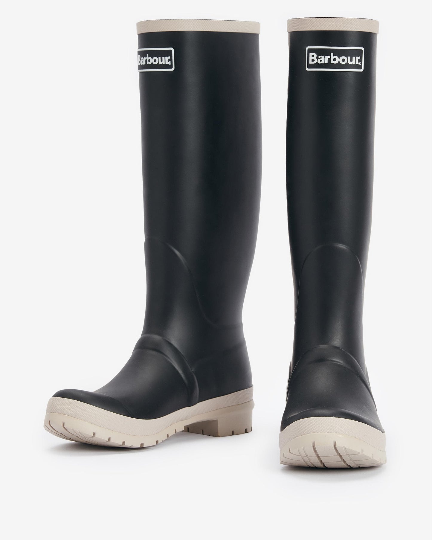 Barbour Abbey Womens Wellingtons - Black/White Pepper