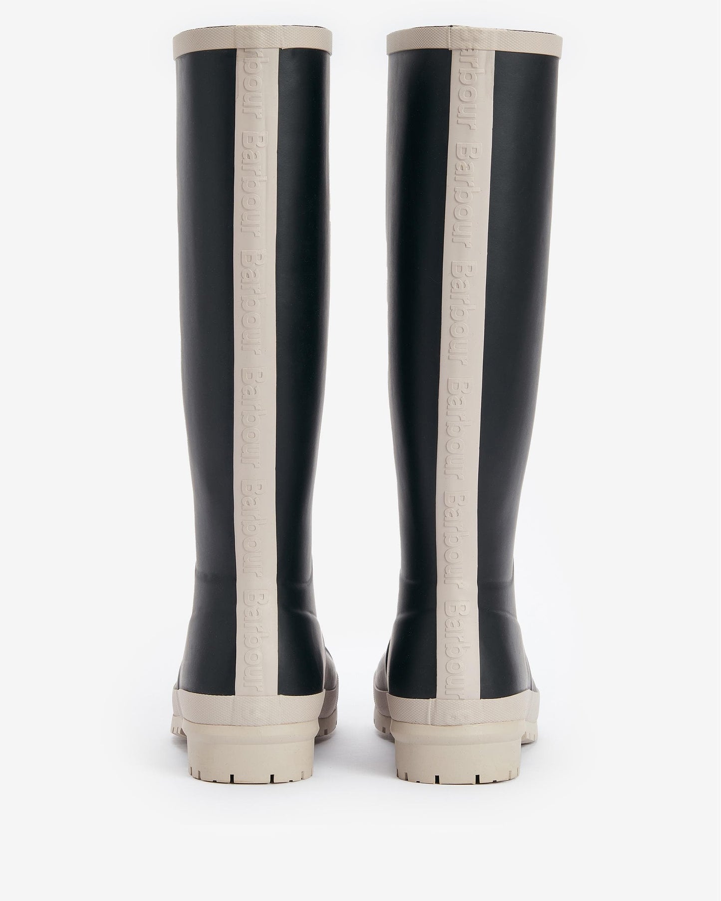 Barbour Abbey Womens Wellingtons - Black/White Pepper
