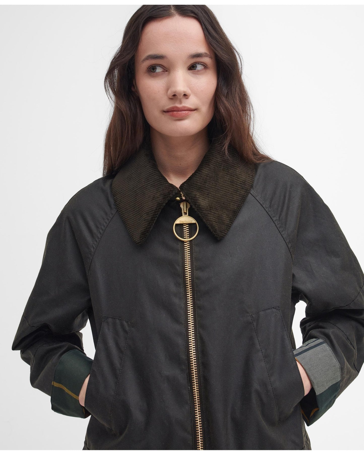 Barbour Allerston Womens Wax Jacket - Olive/Ancient