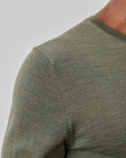 Oliver Sweeney Camber Mens Crew Neck Jumper - Khaki