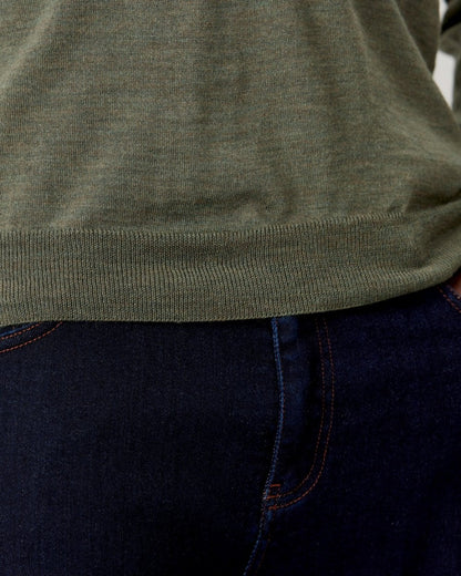 Oliver Sweeney Camber Mens Crew Neck Jumper - Khaki