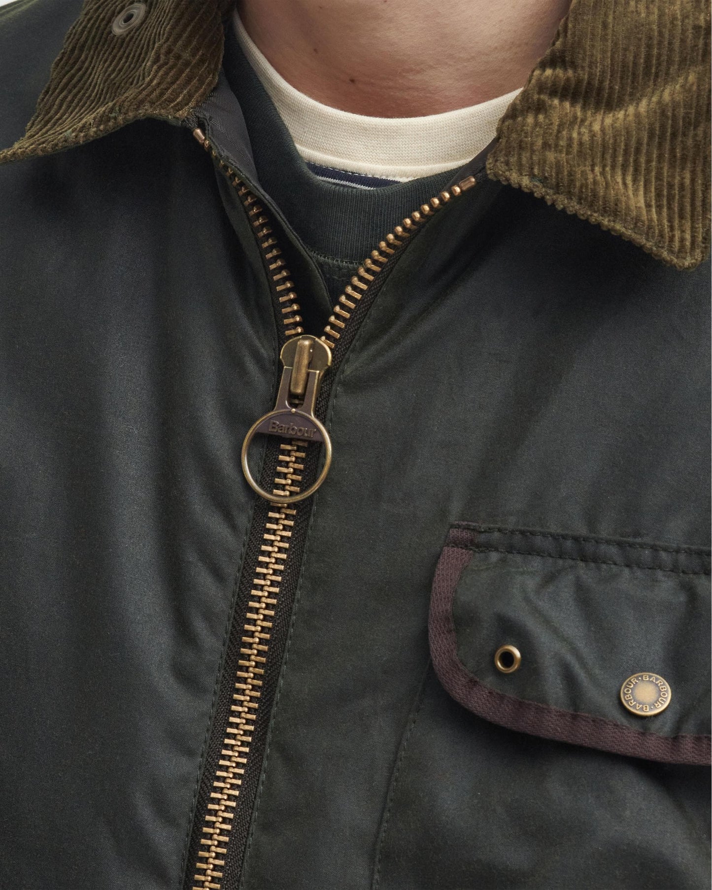 Barbour Angler Mens Wax Jacket - Fern