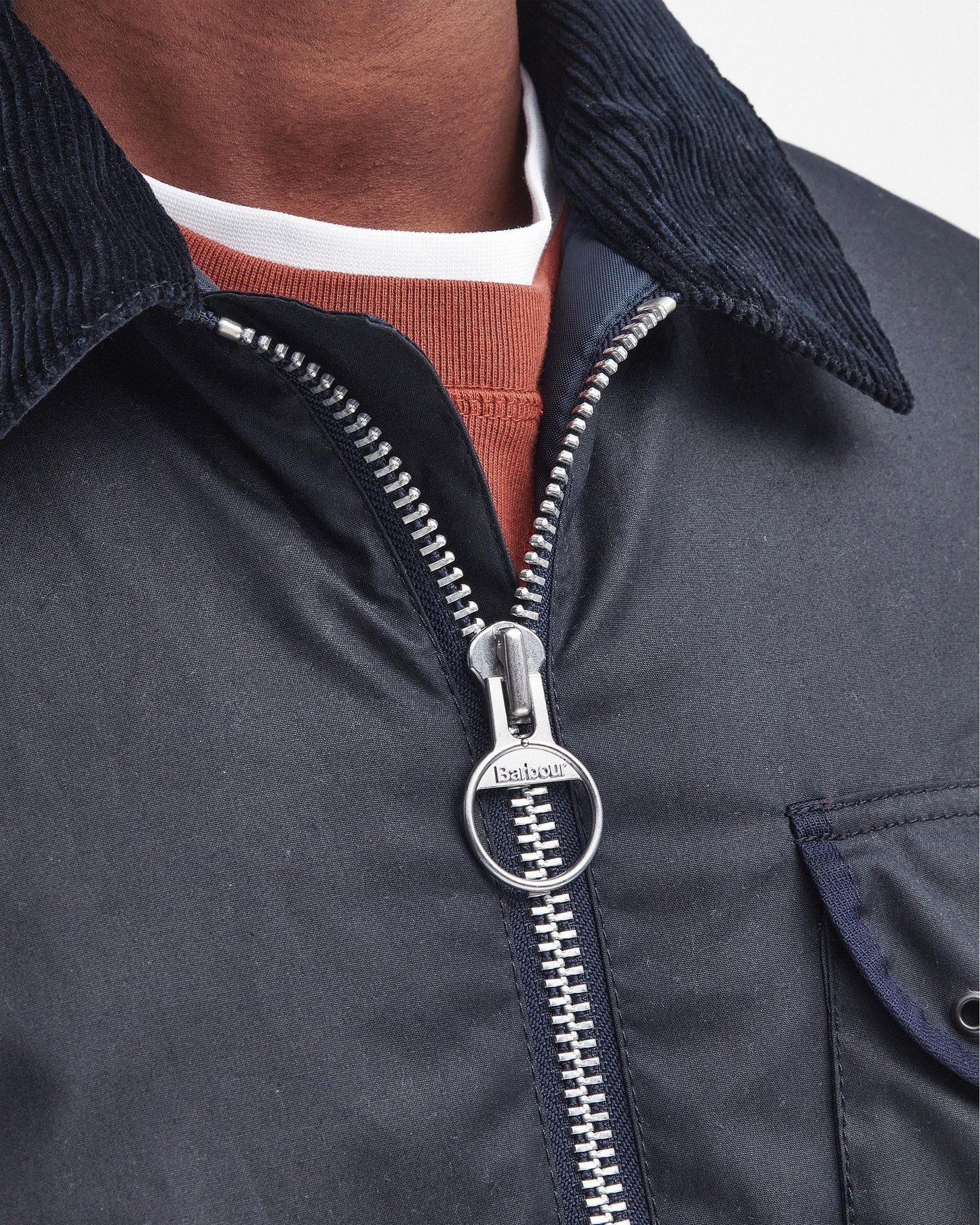 Barbour Angler Mens Wax Jacket - Navy