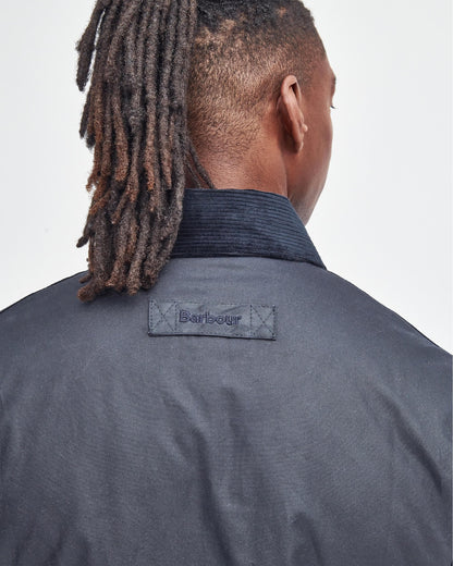 Barbour Angler Mens Wax Jacket - Navy