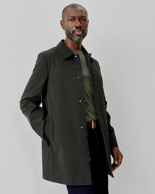 Oliver Sweeney Huntingfield Mens Showerproof Cotton Mac - Khaki