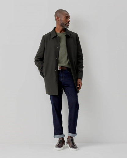 Oliver Sweeney Huntingfield Mens Showerproof Cotton Mac - Khaki
