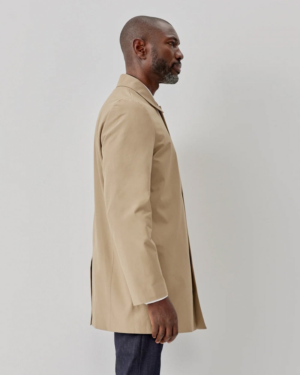 Oliver Sweeney Huntingfield Mens Showerproof Cotton Mac - Stone