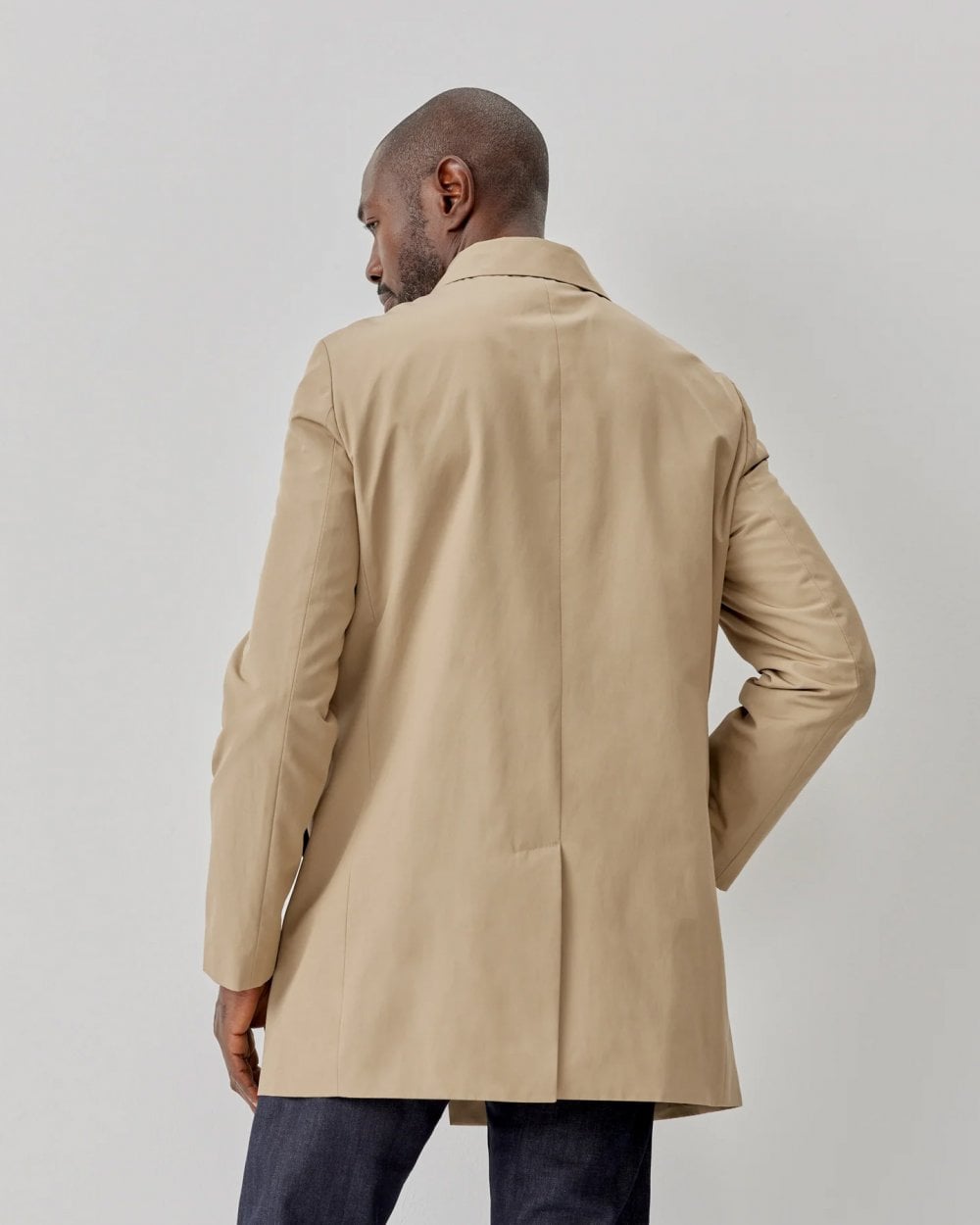 Oliver Sweeney Huntingfield Mens Showerproof Cotton Mac - Stone